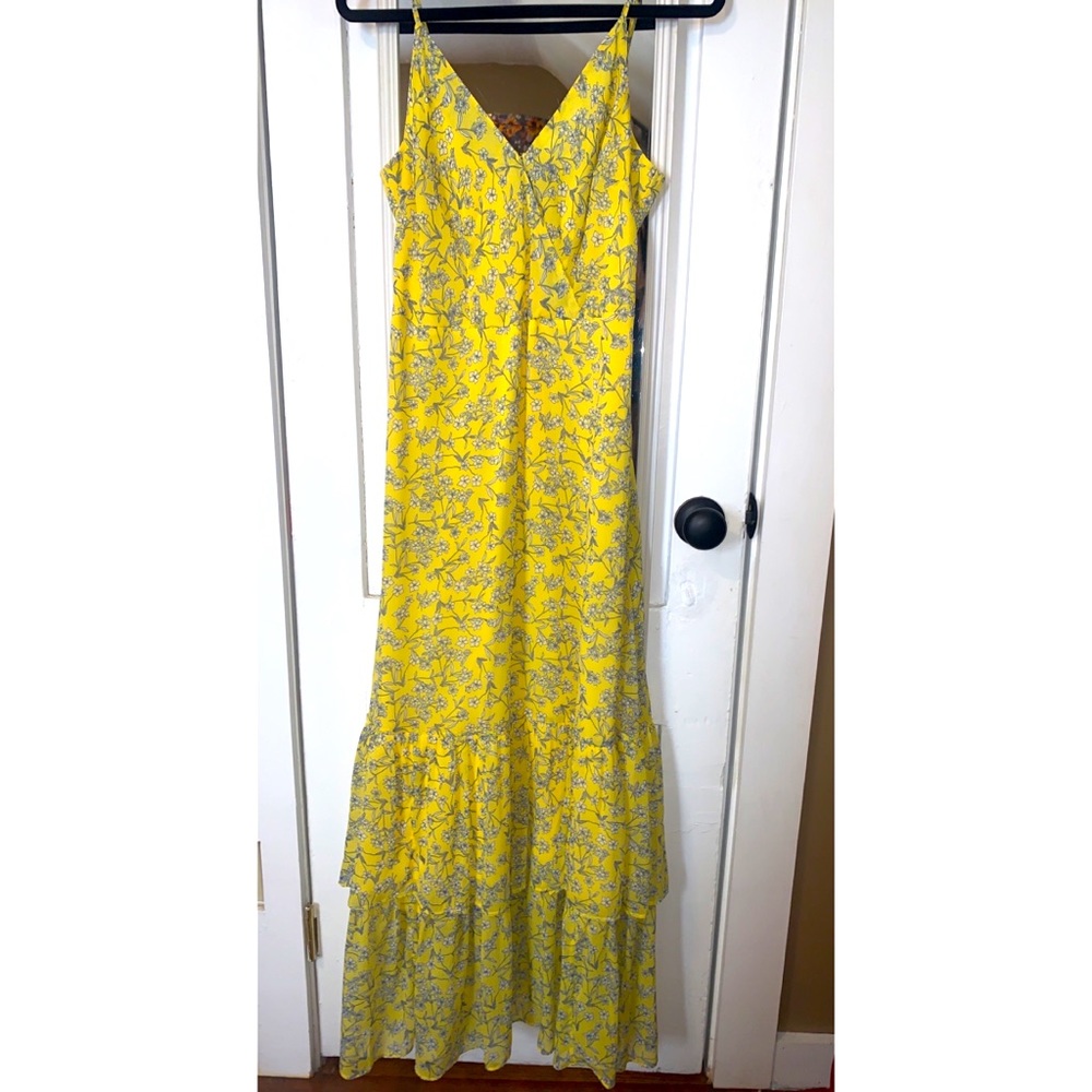 Banana Republic Long Yellow Floral Dress